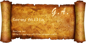 Gerey Atilla névjegykártya